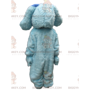 BIGGYMONKEY™ mascottekostuum grote blauwe hond met droevige
