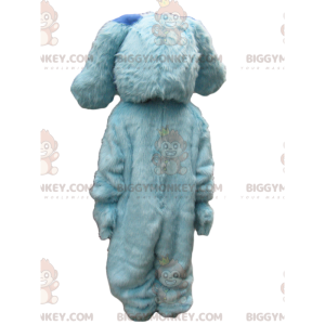 Costume de mascotte BIGGYMONKEY™ de grand chien bleu avec un