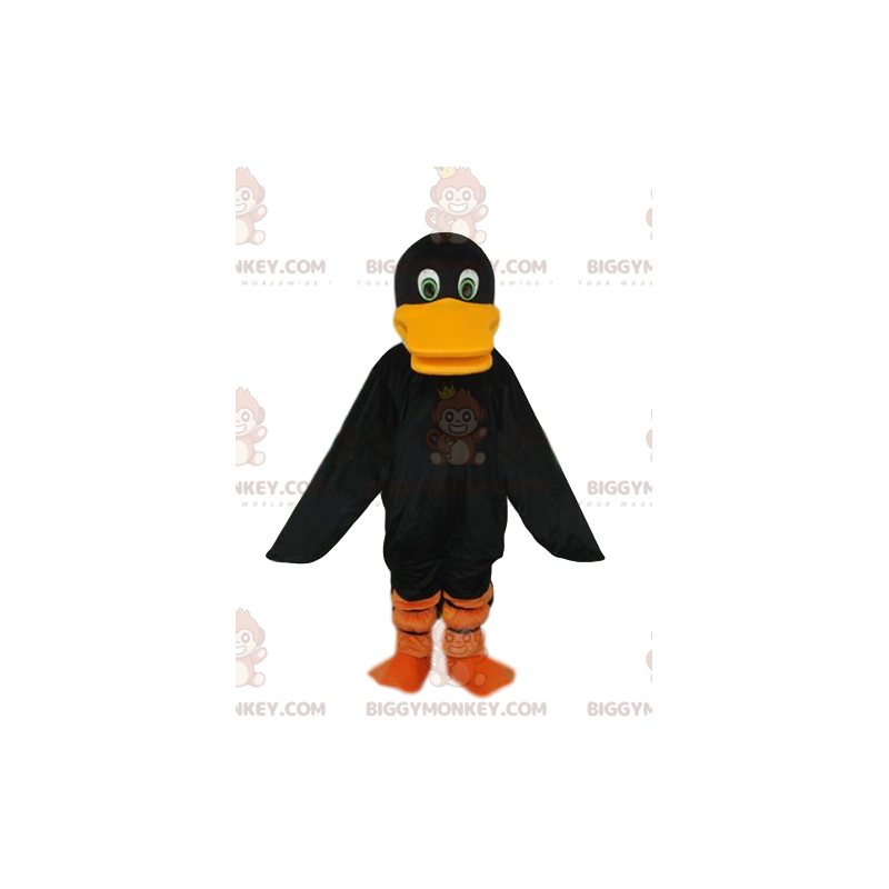 Kostium maskotki BIGGYMONKEY™ Czarna kaczka z dużym Kostium maskotki BIGGYMONKEY™ Czarna kaczka z dużym