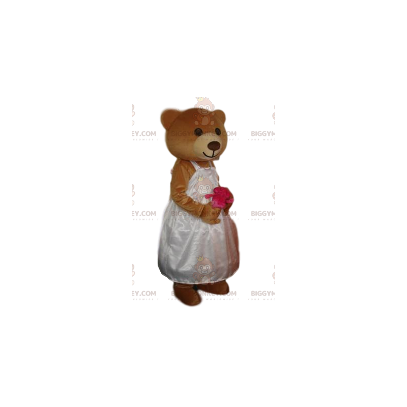 BIGGYMONKEY™ Disfraz de mascota de oso pardo con vestido de BIGGYMONKEY™ Disfraz de mascota de oso pardo con vestido de