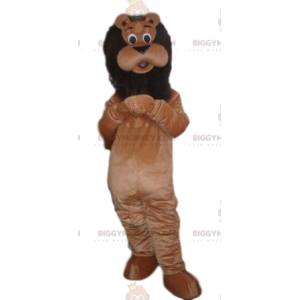 BIGGYMONKEY™ Mascot Costume of Very Proud Brown Lion with Nice