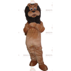 Disfraz de mascota BIGGYMONKEY™ de un león marrón muy orgulloso con una bonita melena - Mascotas de león - BiggyMonkey.com