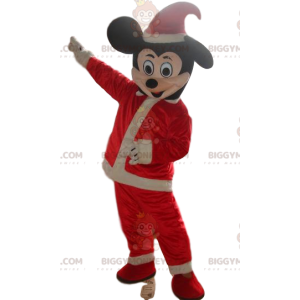 Kostým Mickey Mouse BIGGYMONKEY™ maskota, oblečení Santa –