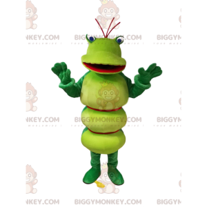 Πράσινη στολή μασκότ BIGGYMONKEY™ Caterpillar με υπέροχο