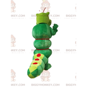Green Caterpillar BIGGYMONKEY™ Mascot Costume with Gorgeous