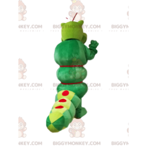 Green Caterpillar BIGGYMONKEY™ Mascot Costume with Gorgeous