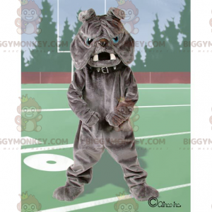 Blauwogige grijze Bulldog BIGGYMONKEY™ mascottekostuum -