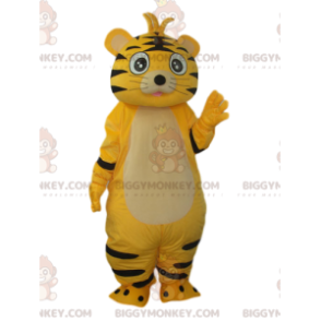 Simpatico costume da mascotte tigre gialla e nera BIGGYMONKEY™
