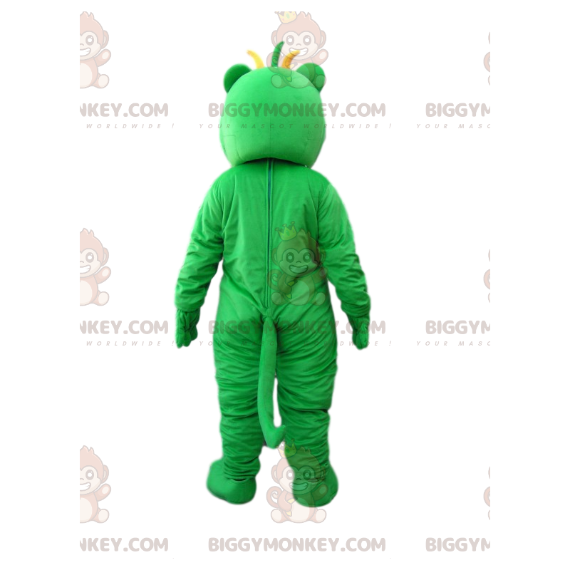 Disfraz de mascota BIGGYMONKEY™ de monstruo verde Tamaño L (175-180 CM)
