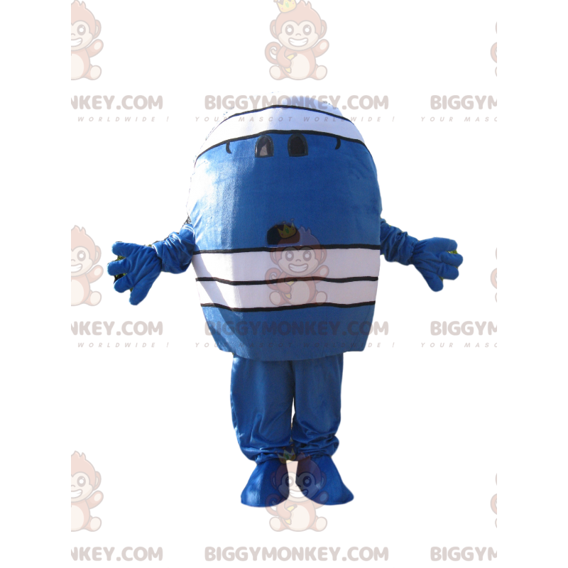 BIGGYMONKEY™ Mascot Costume Blue Character With White Bandage -