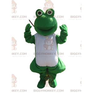 Green and White Frog BIGGYMONKEY™ Mascot Costume –