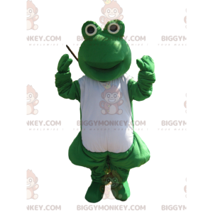 Grøn og hvid frø BIGGYMONKEY™ maskotkostume - Biggymonkey.com