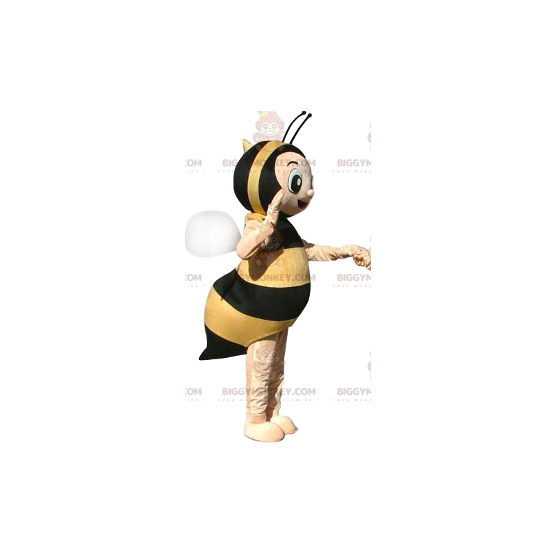 Disfraz de mascota BIGGYMONKEY™ de abeja muy feliz. disfraz de