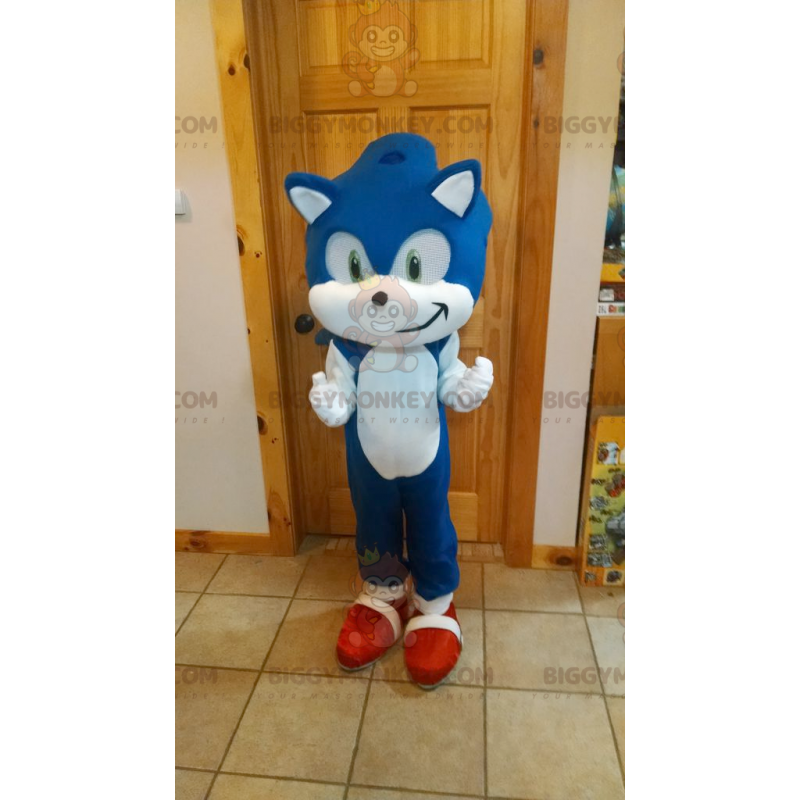 BIGGYMONKEY™ Costume da mascotte Sonic famoso Formato L (175-180 CM)