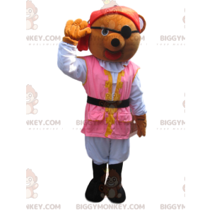 Costume de mascotte BIGGYMONKEY™ d'ourson marron en tenue de