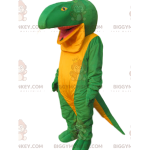 BIGGYMONKEY™ Maskotkostyme for stor grønn og gul øgle. øgle kostyme - Snake Mascots - BIGGYMONKEY_014209 - BiggyMonkey.com