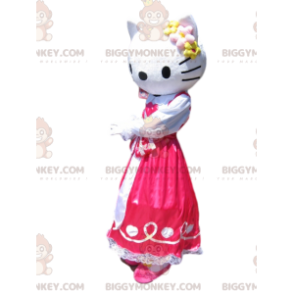 Hello Kitty BIGGYMONKEY™ mascot costume with fuchsia satin