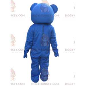 Traje de mascote BIGGYMONKEY™ Urso Azul Urso com Gravata