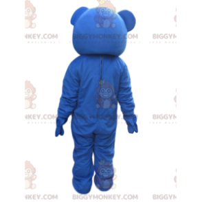 BIGGYMONKEY™ Maskottchenkostüm Blauer Bär Bär mit roter Fliege