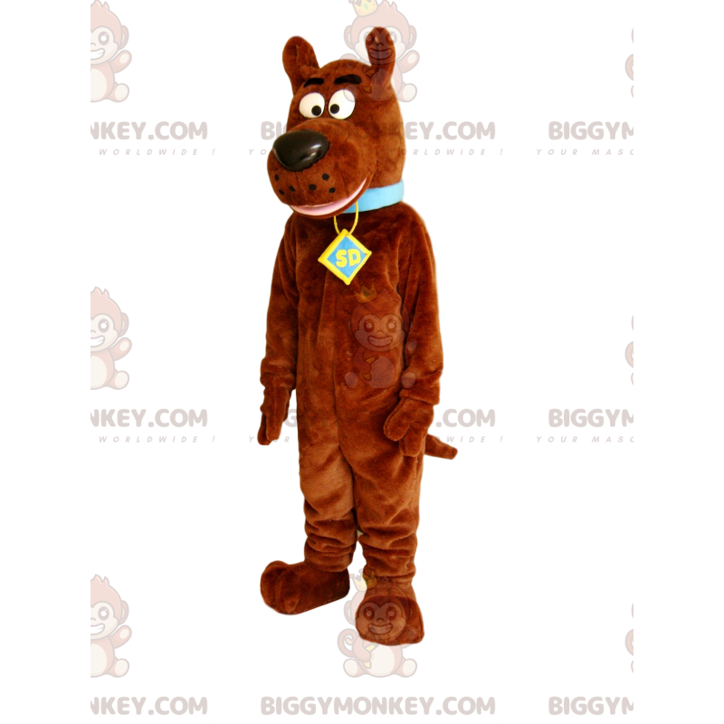 Costume de mascotte BIGGYMONKEY™ de Scoubidou marron avec son