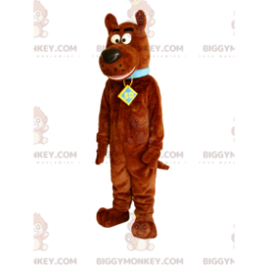 Bruin Scoubidou BIGGYMONKEY™ mascottekostuum met charmante glimlach - Mascottes beroemde mensen - BiggyMonkey.com