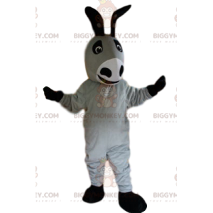 Gray and Black Donkey BIGGYMONKEY™ Mascot Costume. donkey