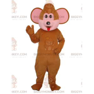 Kostým maskota hnědé opice BIGGYMONKEY™ s velkýma ušima –