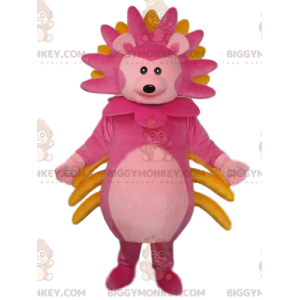 BIGGYMONKEY™ maskotdräkt av mycket original rosa lejonunge med
