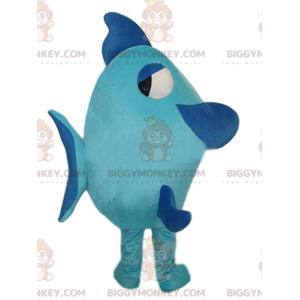 Disfraz de mascota Big Blue Fish BIGGYMONKEY™. Disfraz de pez