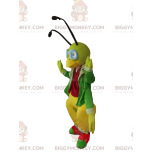 Green Cricket BIGGYMONKEY™ Mascot Costume with stylish costume.