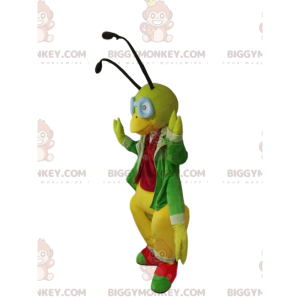 Kostým zeleného kriketu BIGGYMONKEY™ Maskot se stylovým
