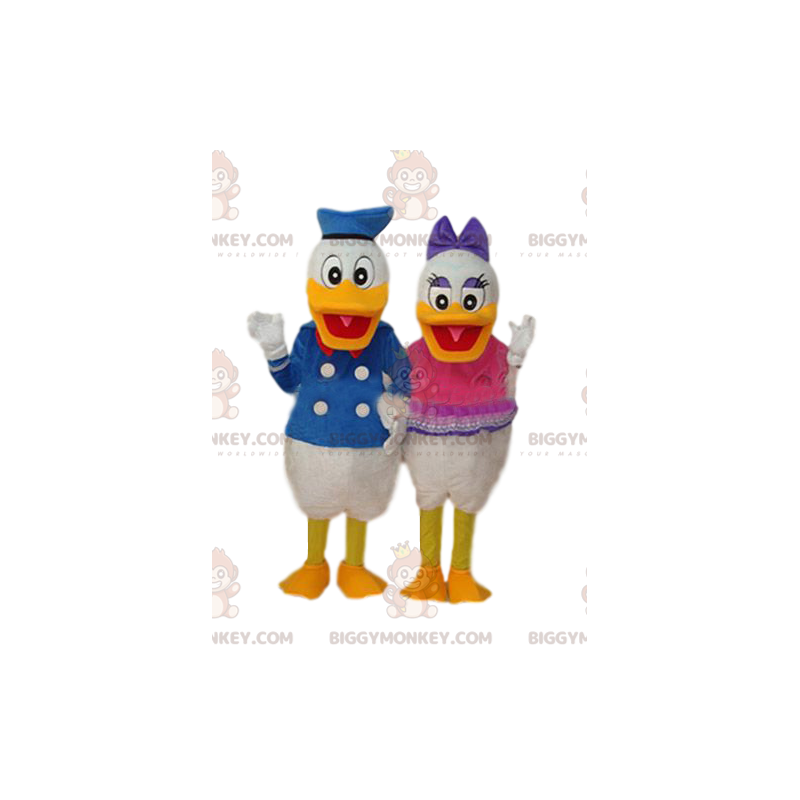 Duet kostiumów maskotek Donald i Daisy BIGGYMONKEY™ - Duet kostiumów maskotek Donald i Daisy BIGGYMONKEY™ -
