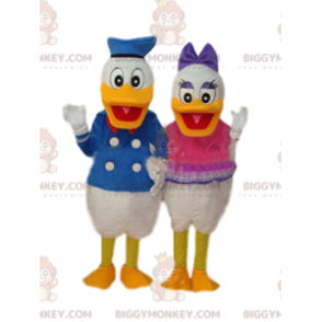 Dúo de disfraces de mascota Donald y Daisy BIGGYMONKEY™ -