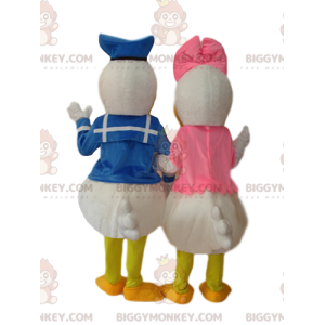 Dúo de disfraces de mascota Donald y Daisy BIGGYMONKEY™ -