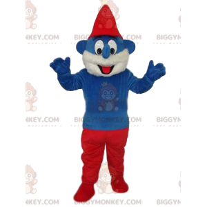 Fato de mascote Papa Smurf com Nariz Grande BIGGYMONKEY™ –