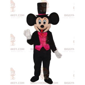 Kostým Mickey Mouse BIGGYMONKEY™ maskota s černým a fuchsiovým