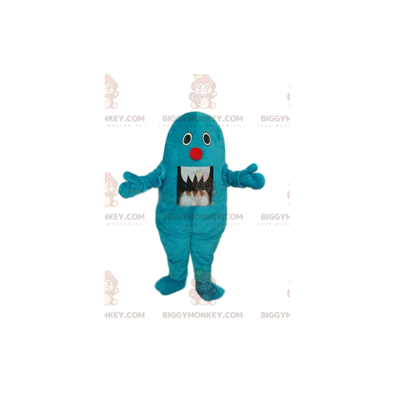 BIGGYMONKEY™ Little Blue Monster With Big Teeth Mascot Costume