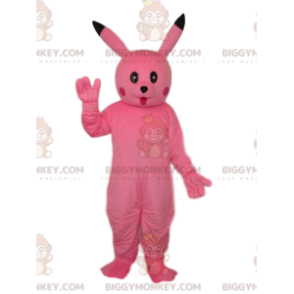 Kostým maskota růžového králíka BIGGYMONKEY™ s úžasným vzhledem - Králík maskot - BIGGYMONKEY_014231 - BiggyMonkey.com