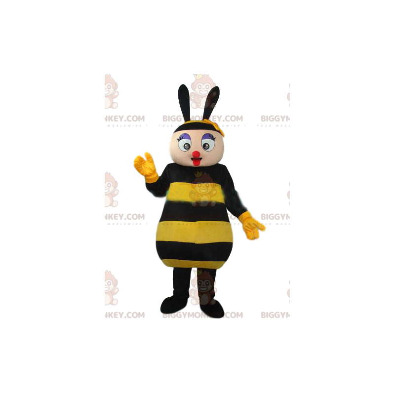 Disfraz de mascota BIGGYMONKEY™ de abeja demasiado linda. Disfraz de mascota BIGGYMONKEY™ de abeja demasiado linda.