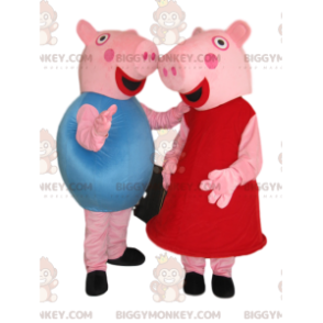 Peppa Pig og George Pig Costume Duo - Masker berømte mennesker - BIGGYMONKEY_014235 - BiggyMonkey.com