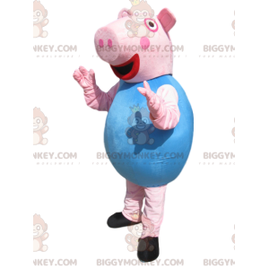 Costume mascotte BIGGYMONKEY™ George Pig molto entusiasta -