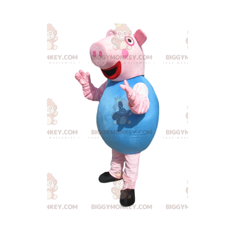 Very Enthusiastic George Pig BIGGYMONKEY™ Mascot Costume -