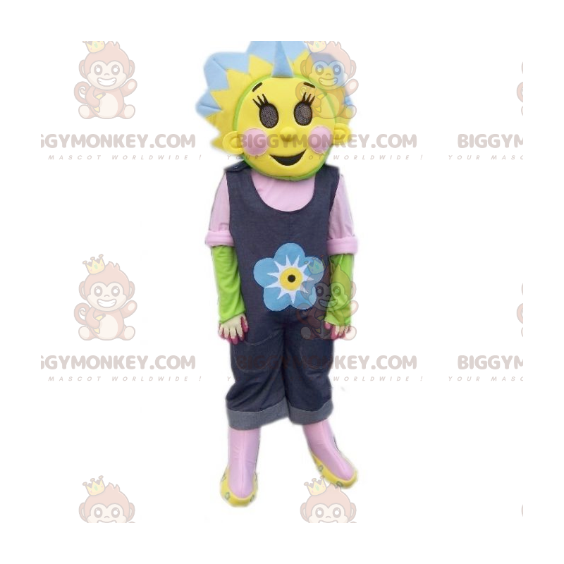 Colorido y floral Disfraz de mascota BIGGYMONKEY™ Girasol Colorido y floral Disfraz de mascota BIGGYMONKEY™ Girasol