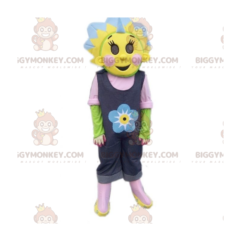 Kolorowy i kwiatowy kostium maskotki BIGGYMONKEY™ Słonecznikowy