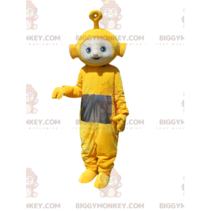 BIGGYMONKEY™ mascot costume of Laa-laa the yellow Teletubby.