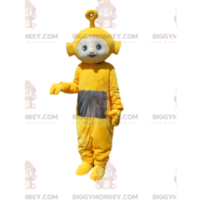 BIGGYMONKEY™ mascot costume of Laa-laa the yellow Teletubby.