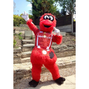 Costume de mascotte BIGGYMONKEY™ de monstre rouge et noir tout