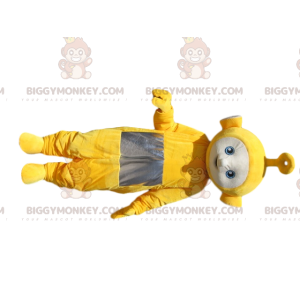 BIGGYMONKEY™ mascot costume of Laa-laa the yellow Teletubby.