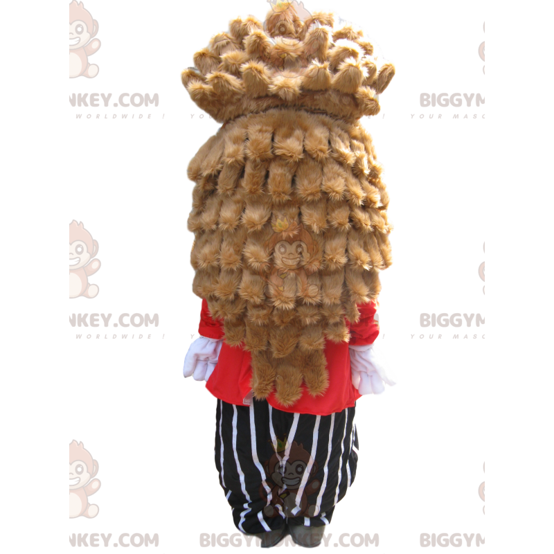 BIGGYMONKEY™ mascottekostuum van hilarische egel in kostuum en