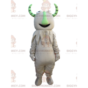 BIGGYMONKEY™ maskotkostume Sjovt monster med grønne horn - Monster maskoter - BIGGYMONKEY_014252 - BiggyMonkey.com